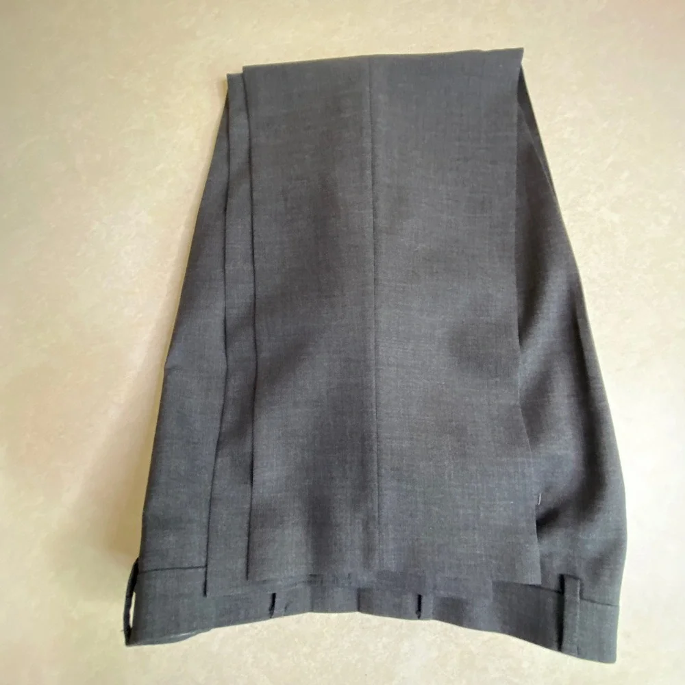 Lauren Ralph Lauren Mens 36W 30L Dress Pants Charcoal Gray 100% Wool-Lightweight
